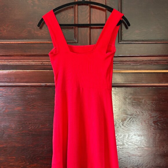 Reformation Ribbed Red Mini Dress - Picture 3 of 8